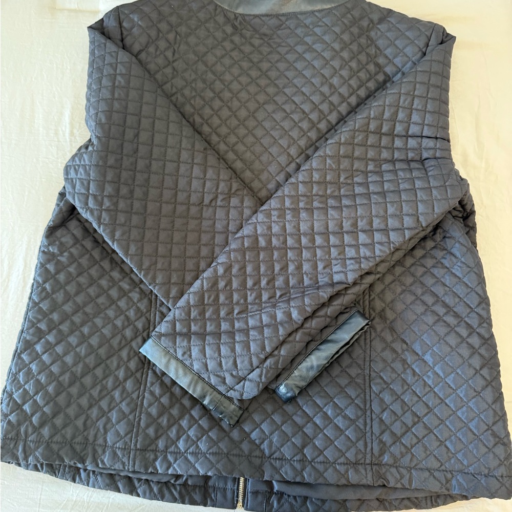 Chico's Black Quilted Utility Jacket - Picture 2 of 5